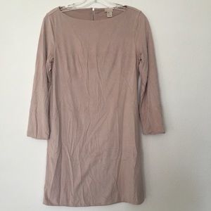 Blush Suede-Like Shift Dress w/Tiny Holes Design
